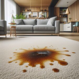 لکه روی فرش